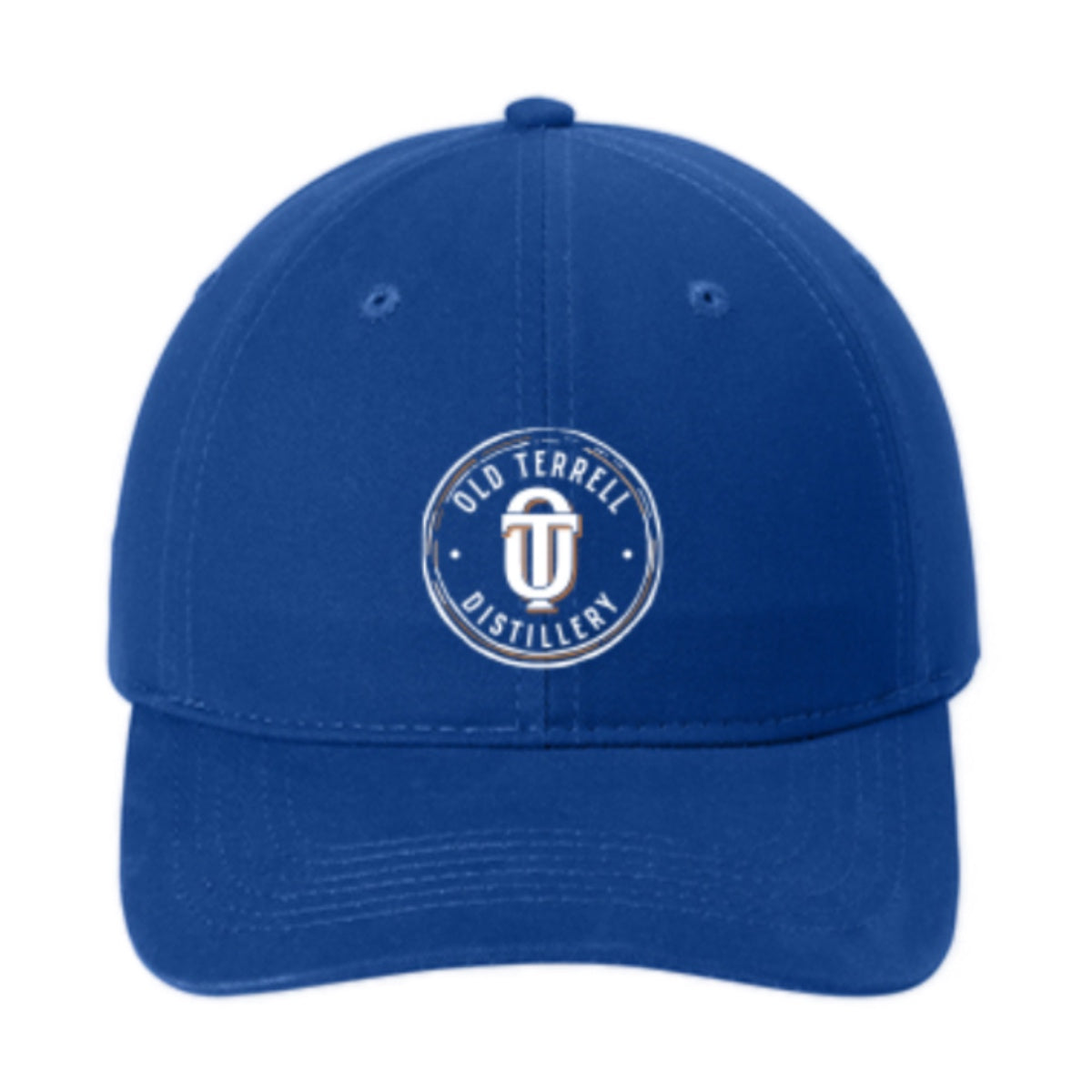 Old Terrell logo embroidered on a true blue unstructured low-profile cap